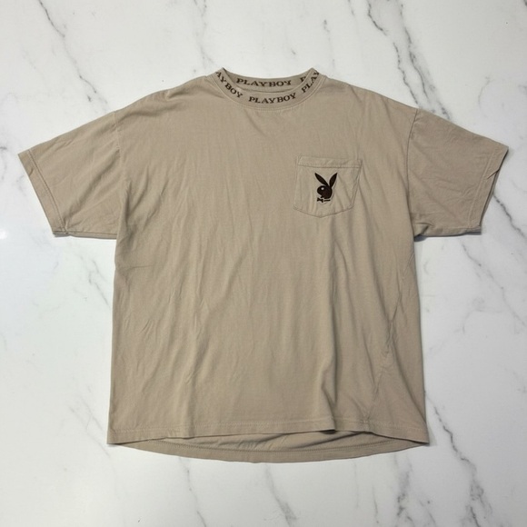 PLAYBOY Other - PLAYBOY Beige Short Sleeve Men's Tee